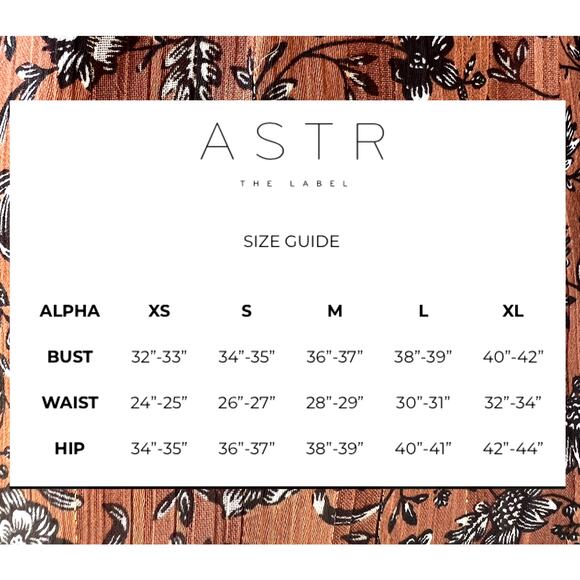 ASTR The Label Anora Copper Black Ditsy Long Sleeve Open Back Maxi Dress Size L - Picture 9 of 9